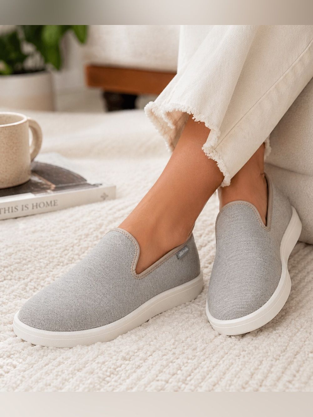 Allbirds Wool Lounger Slip On Shoes Gray Minimalist Comfort Womens 8
